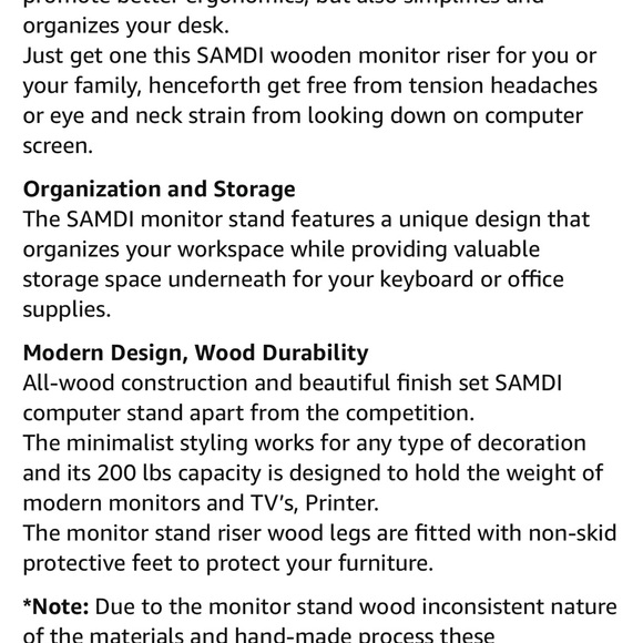 ๐ Monitor ๐ฅ Stand white birch ๐ณ color - Picture 7 of 8